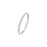 Messika 18ct White Gold Gatsby 0.26ct Diamond Wedding Ring - Ring Size M
