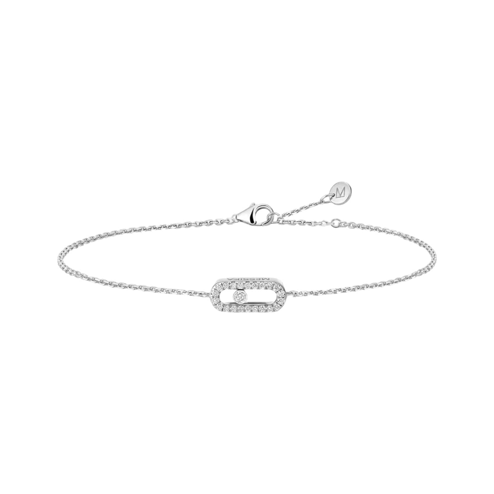Messika 18ct White Gold Messika Cares Pavé 0.07ct Diamond Bracelet