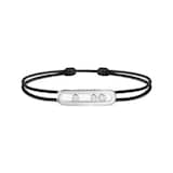 Messika 18ct White Gold Messika Cares 0.09ct Diamond Black Cord Bracelet