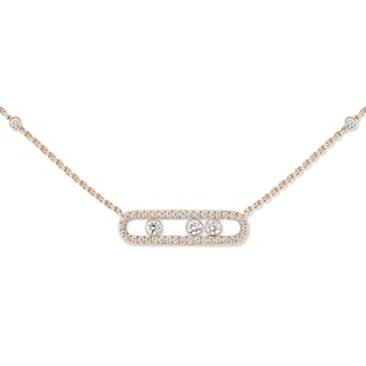 Messika 18ct Rose Gold Baby Move Pavé 0.35ct Diamond Necklace Messika 18ct Rose Gold Baby Move Pavé 0.35ct Diamond Necklace
