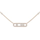 Messika 18ct Rose Gold Baby Move Pavé 0.35ct Diamond Necklace