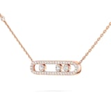 Messika 18ct Rose Gold Baby Move Pavé 0.35ct Diamond Necklace