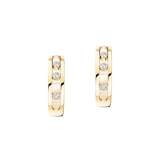 Messika 18ct Yellow Gold Move 0.09ct Diamond Hoop Earrings