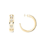 Messika 18ct Yellow Gold Move 0.09ct Diamond Hoop Earrings