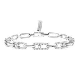 37711907 - 18ct White Gold Move Multi Link 0.82ct Diamond Bracelet