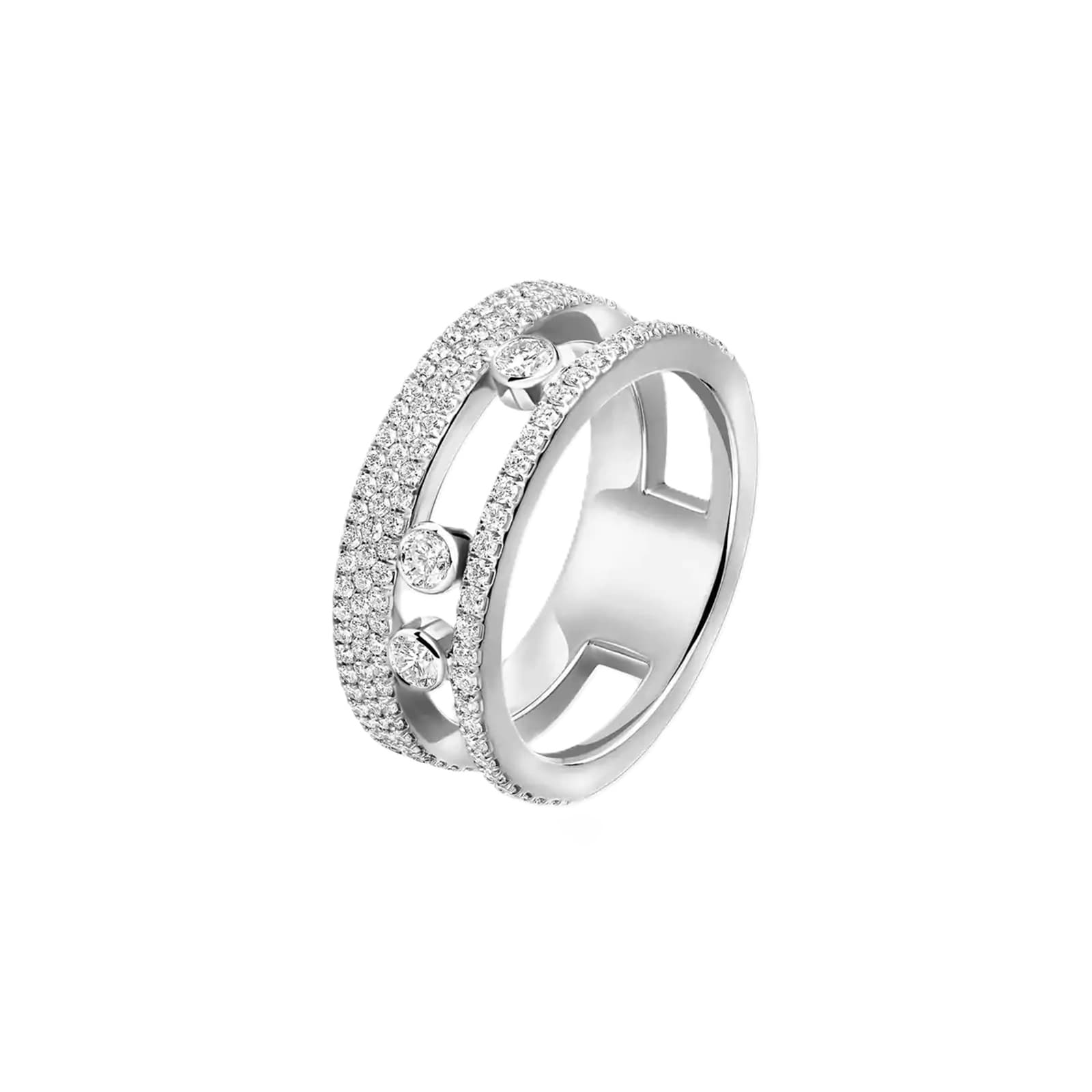 Messika 18ct White Gold Romane Pavé 0.65ct Diamond Ring