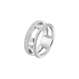 37711910 - 18ct White Gold Romane Pavé 0.65ct Diamond Ring
