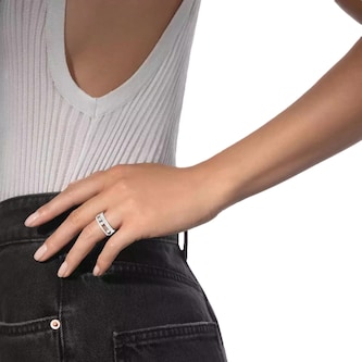 Messika 18ct White Gold Romane Pavé 0.65ct Diamond Ring Messika 18ct White Gold Romane Pavé 0.65ct Diamond Ring