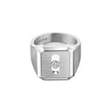 Messika Move Titanium Natural Titanium 0.06ct Diamond Signet Ring
