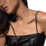 Messika 18ct White Gold Move Uno Pavé 0.61ct Diamond Drop Pendant Choker Necklace