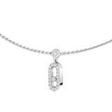 Messika 18ct White Gold Move Uno Pavé 0.61ct Diamond Drop Pendant Choker Necklace