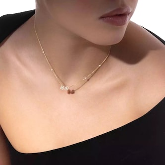 Messika 18ct Yellow Gold My Twin Toi 
Moi 0.30ct Diamond Necklace