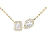 Messika 18ct Yellow Gold My Twin Toi & Moi 0.30ct Diamond Necklace