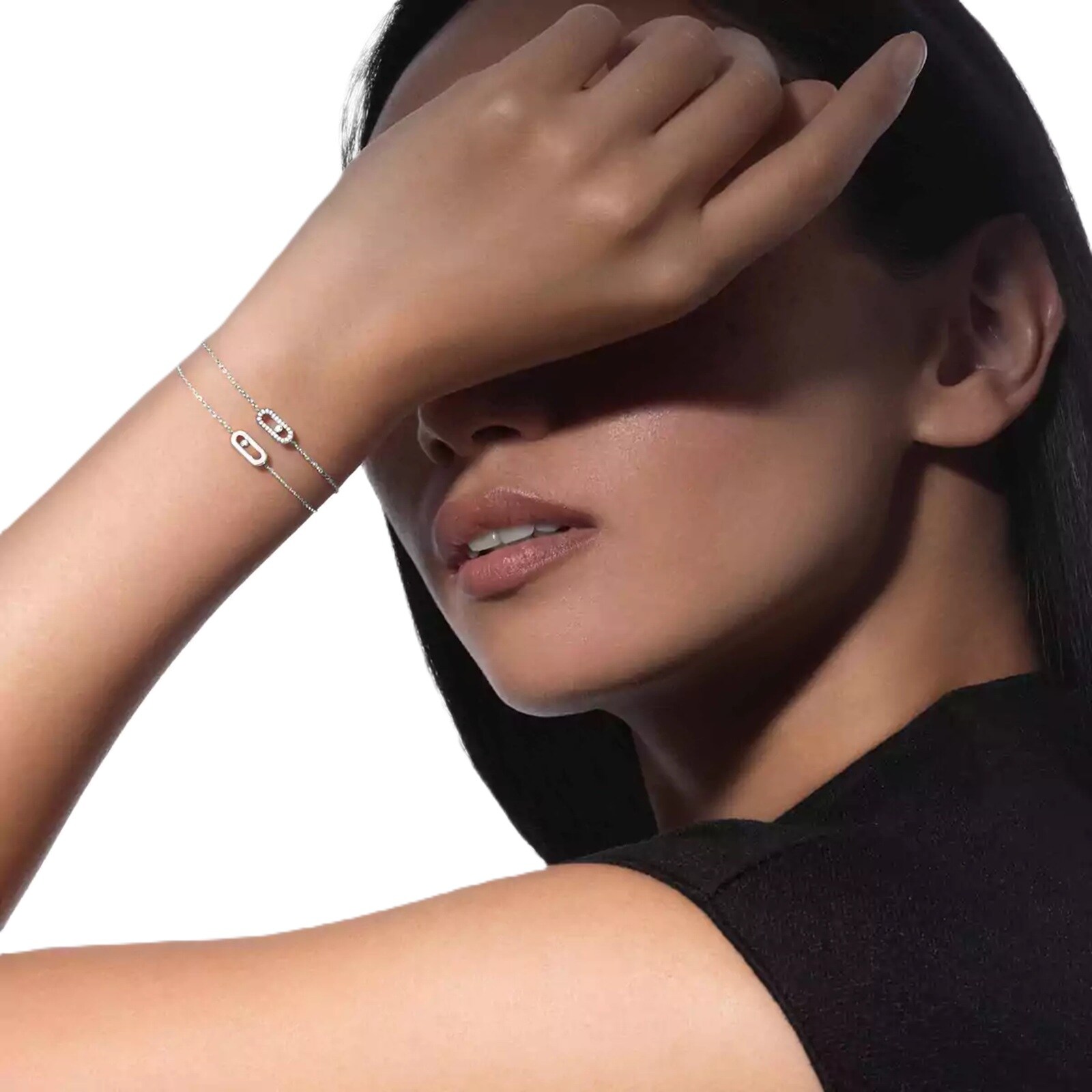 Messika 18ct White Gold Messika Cares 0.01ct Diamond Bracelet