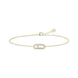 Messika 18ct Yellow Gold Messika Cares Pavé 0.07ct Diamond Bracelet Messika 18ct Yellow Gold Messika Cares Pavé 0.07ct Diamond Bracelet