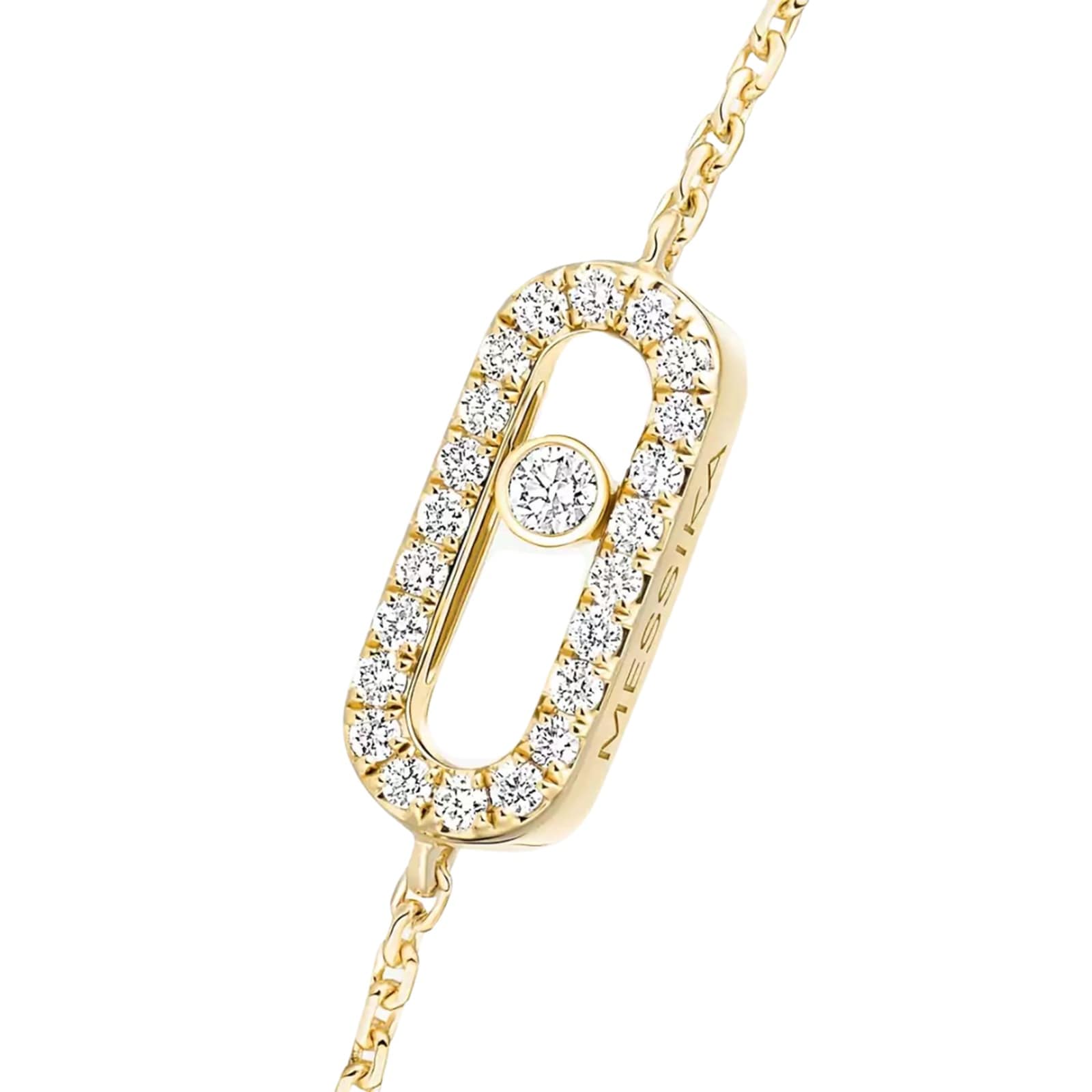 Messika 18ct Yellow Gold Messika Cares Pavé 0.07ct Diamond Bracelet