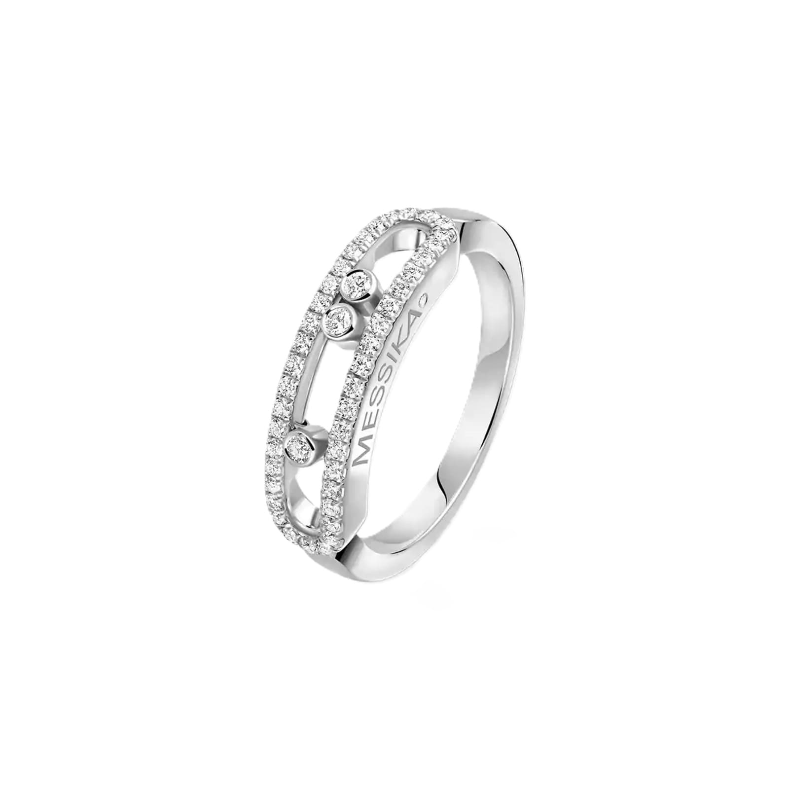 Messika 18ct White Gold Baby Move Pavé 0.25ct Diamond Ring
