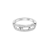 Messika 18ct White Gold Baby Move Pavé 0.25ct Diamond Ring - Ring Size I