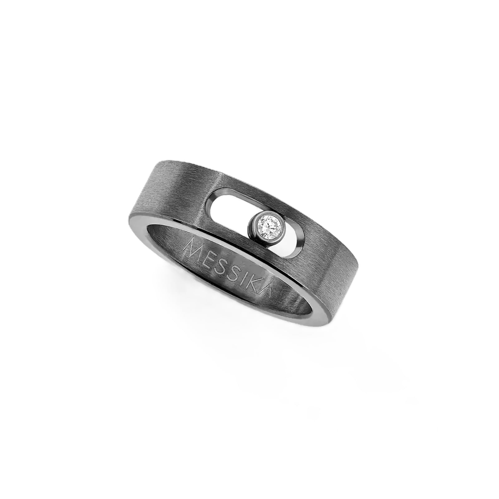 Messika Move Titanium Graphite Titanium 0.05ct Diamond Ring Messika Move Titanium Graphite Titanium 0.05ct Diamond Ring
