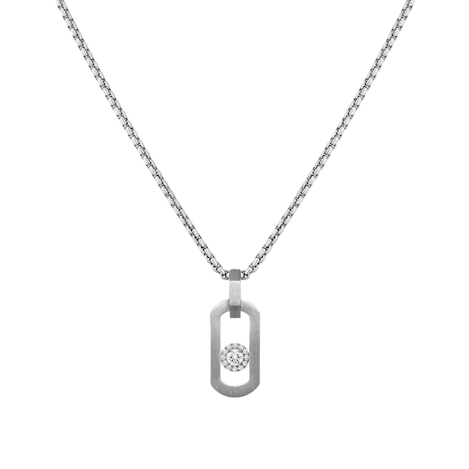 Messika Natural Titanium So Move 0.29ct Diamond Pendant Necklace Messika Natural Titanium So Move 0.29ct Diamond Pendant Necklace