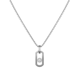 Messika Natural Titanium So Move 0.29ct Diamond Pendant Necklace Messika Natural Titanium So Move 0.29ct Diamond Pendant Necklace