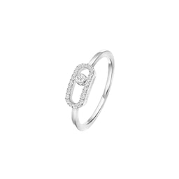 37711923090 - 18ct White Gold Move Uno 0.09ct Diamond Ring - Ring Size I