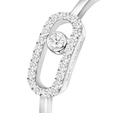 Messika 18ct White Gold Move Uno 0.09ct Diamond Ring - Ring Size J