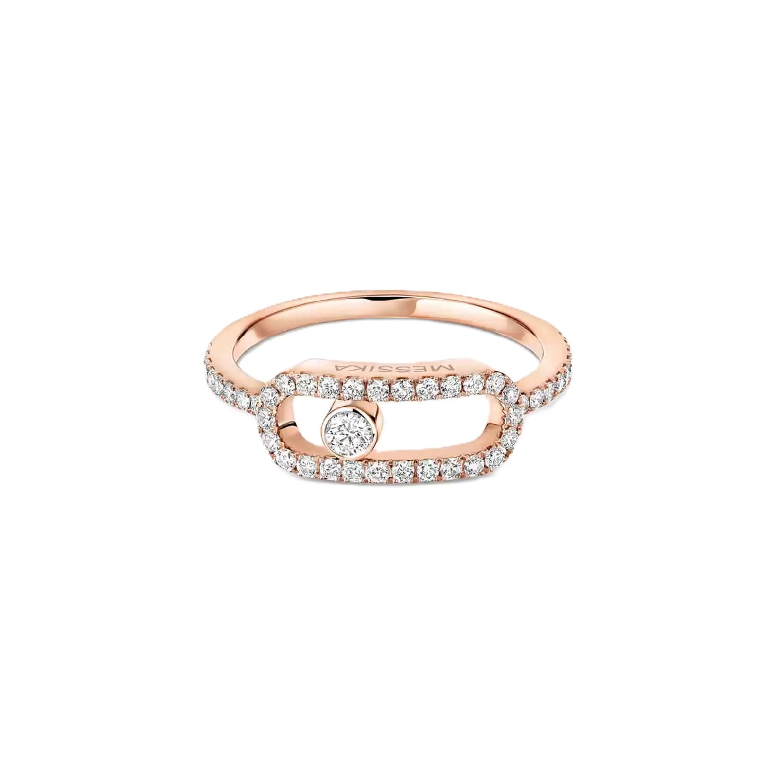 Messika 18ct Rose Gold Move Uno Pavé 0.31ct Diamond Ring