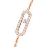 Messika 18ct Rose Gold Move Uno Pavé 0.20ct Diamond Bracelet