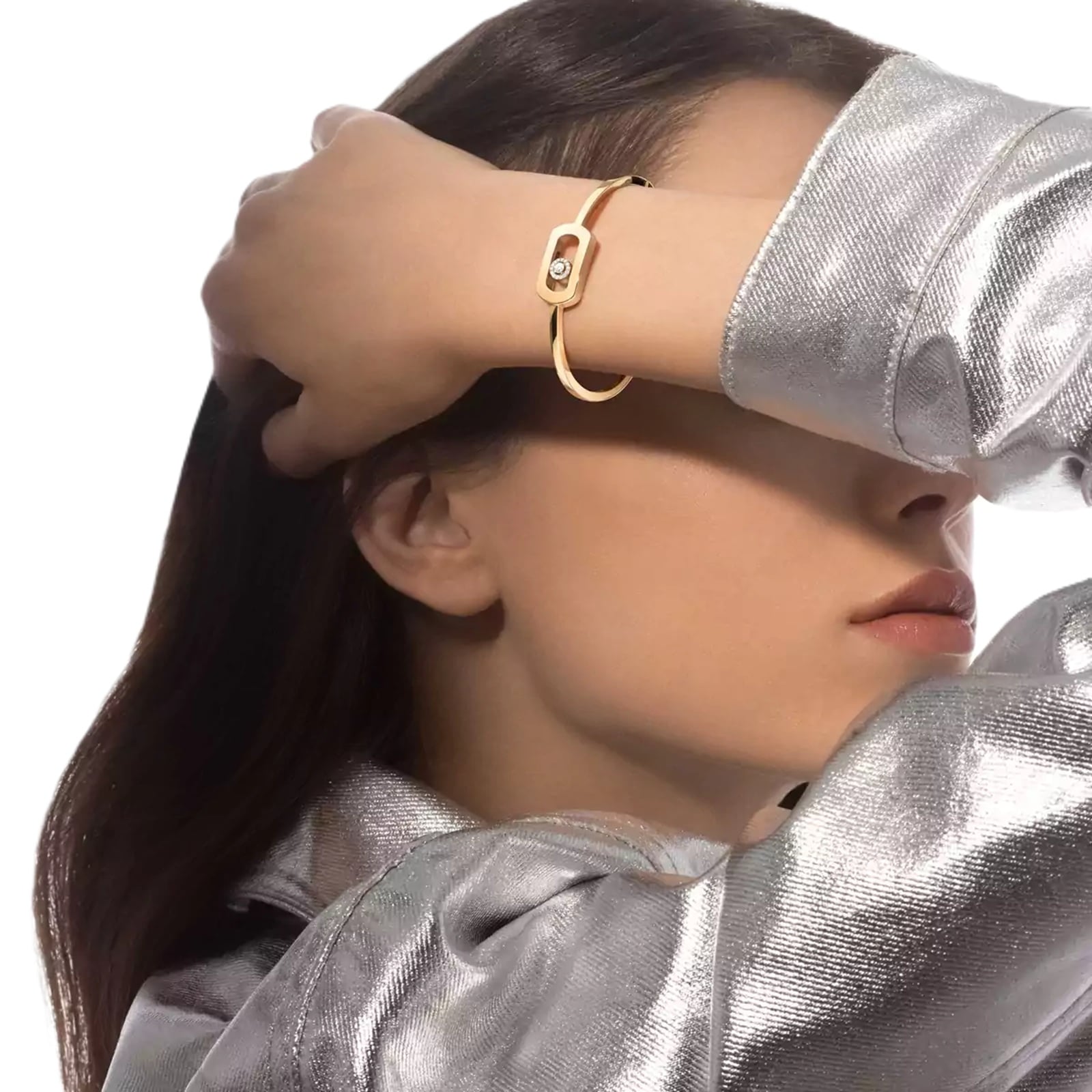 Messika 18ct Yellow Gold So Move 0.11ct Diamond Bangle