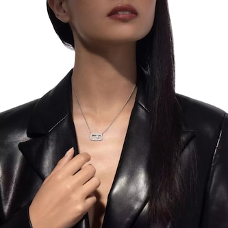 Messika 18ct White Gold So Move Pavé 0.65ct Diamond Necklace