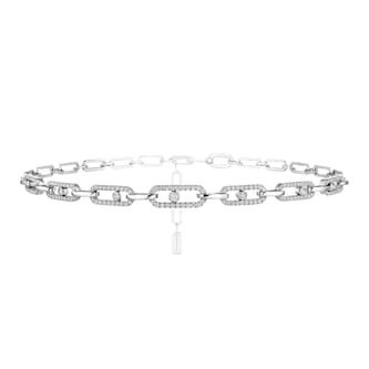 Messika 18ct White Gold Move Multi Link 1.70ct Diamond Choker Necklace Messika 18ct White Gold Move Multi Link 1.70ct Diamond Choker Necklace