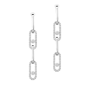 Messika 18ct White Gold Move Link Transformable 1.70ct Diamond Drop Earrings