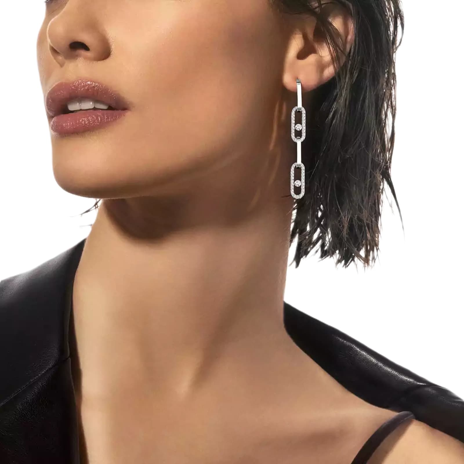 Messika 18ct White Gold Move Link Transformable 1.70ct Diamond Drop Earrings Messika 18ct White Gold Move Link Transformable 1.70ct Diamond Drop Earrings