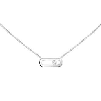 Messika 18ct White Gold Move Uno 0.02ct Diamond Necklace