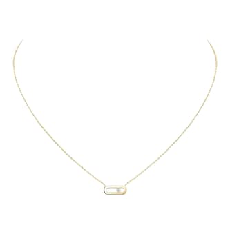 Messika 18ct Yellow Gold Move Uno 0.02ct Diamond Necklace