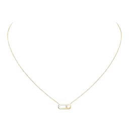 37711952 - 18ct Yellow Gold Move Uno 0.02ct Diamond Necklace