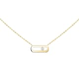 Messika 18ct Yellow Gold Move Uno 0.02ct Diamond Necklace