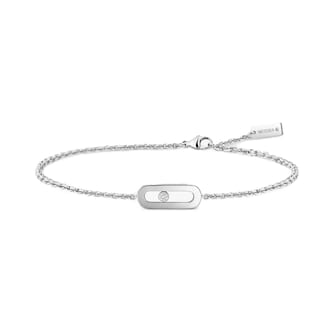 Messika 18ct White Gold Move Uno 0.02ct Diamond Bracelet