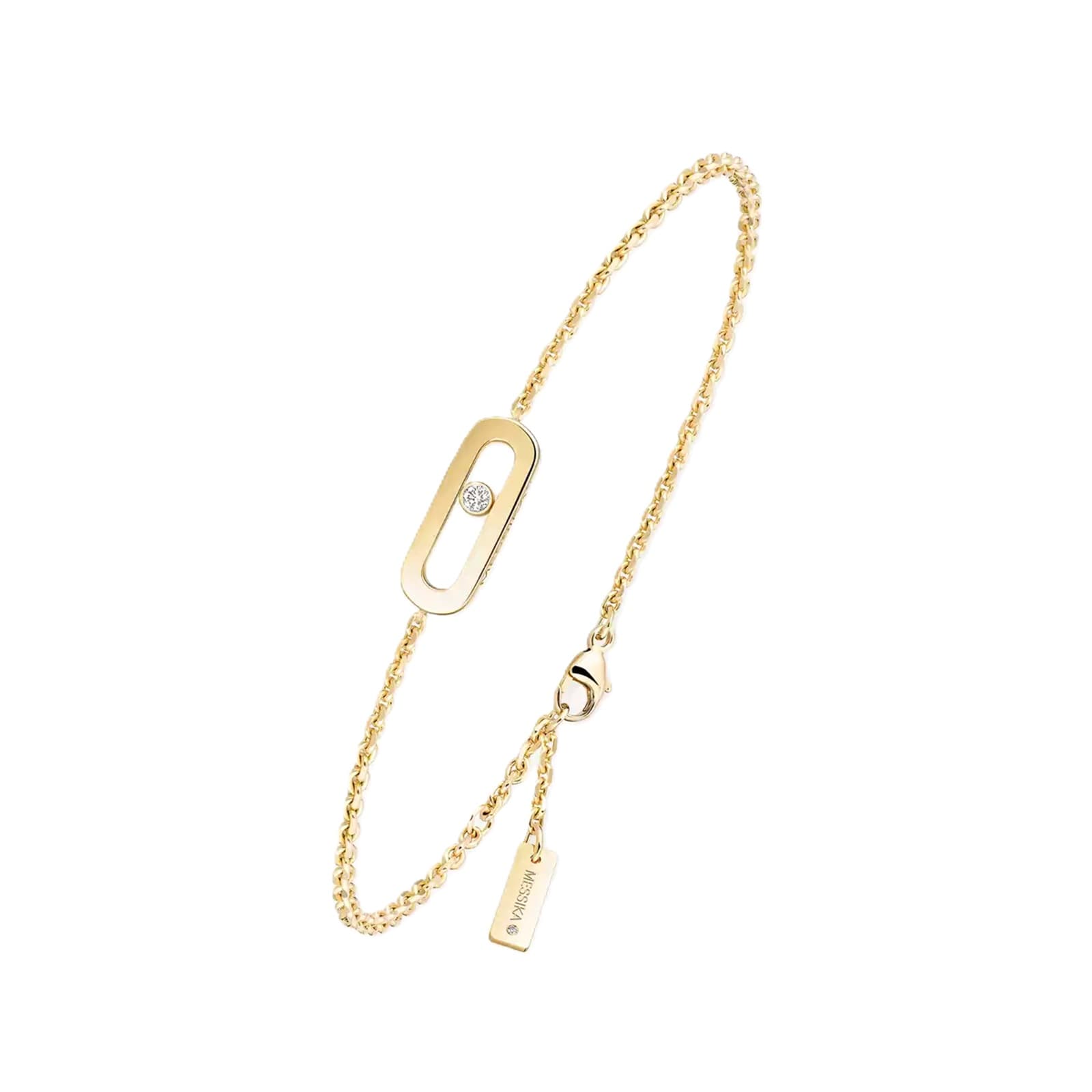 Messika 18ct Yellow Gold Move Uno 0.02ct Diamond Bracelet