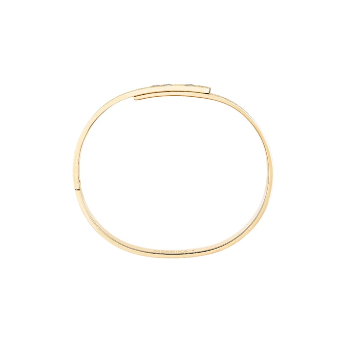 Messika 18K Yellow Gold Move Noa Ciselé Diamond Bangle - Size Medium