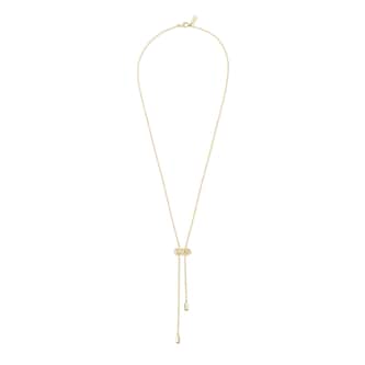 Messika 18K Yellow Gold Moderniste Pave Diamond Tie Necklace