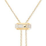 Messika 18K Yellow Gold Moderniste Pave Diamond Tie Necklace