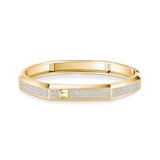 Messika 18K Yellow Gold Moderniste Pave Diamond Bracelet - Size Medium