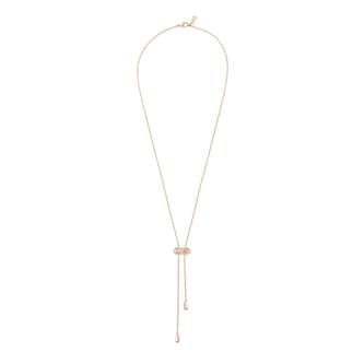 Messika 18K Rose Gold Moderniste Pave Diamond Tie Necklace