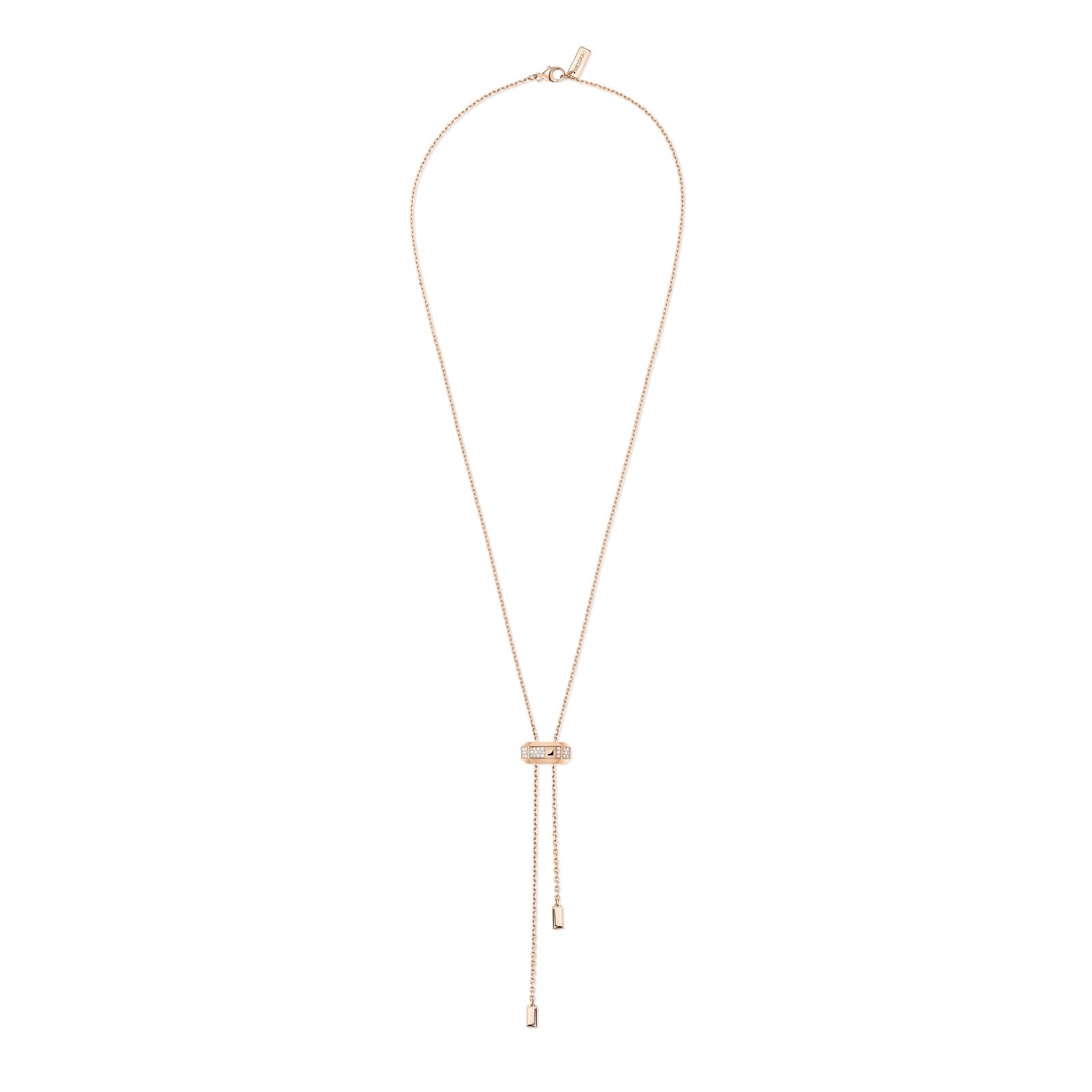 Messika 18K Rose Gold Moderniste Pave Diamond Tie Necklace
