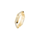 Messika 18K Yellow Gold Moderniste Pave Diamond Small Ring - Ring Size 6.75
