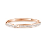 Messika 18K Rose Gold Moderniste Pave Diamond Bangle - Size Medium