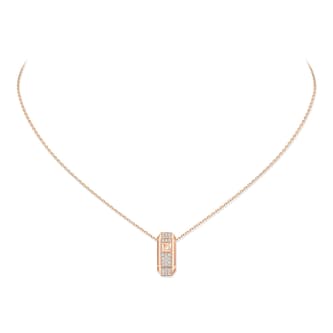 Messika 18K Rose Gold Moderniste Pave Diamond Pendant Necklace