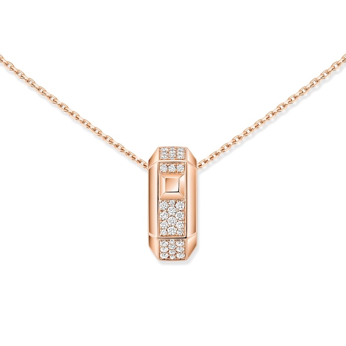 Messika 18K Rose Gold Moderniste Pave Diamond Pendant Necklace